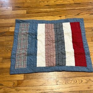 Heritage Quilted Patchwork Pillow Sham Red White Blue NWOT